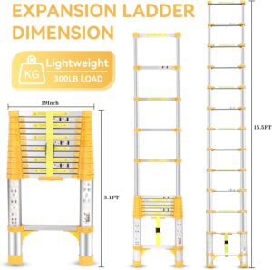 boweiti 15'5 ft telescoping ladder