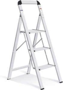 kingrack step ladder silver