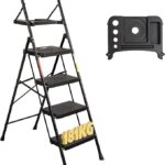 BONTEC 4 Step Ladder in black