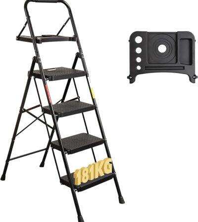 BONTEC 4 Step Ladder in black