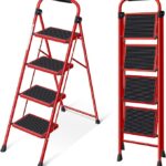 KINGRACK 4 Step Ladder In Red