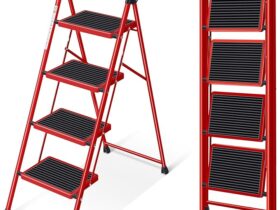 KINGRACK 4 Step Ladder In Red