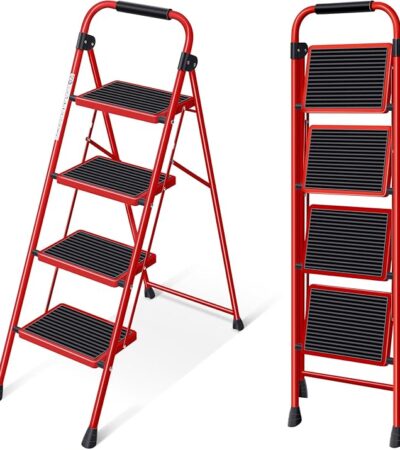 KINGRACK 4 Step Ladder In Red