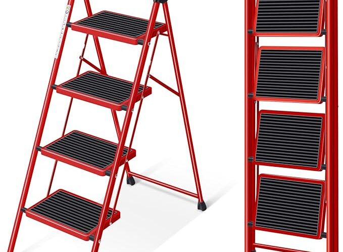 KINGRACK 4 Step Ladder In Red