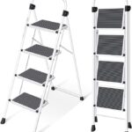 KINGRACK 4 Step Ladder in White